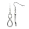 Stainless Steel Polished Infinity Dangle Shepherd Hook Earrings