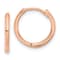 14k Rose Gold Polished 9/16" Hinged Hoop Earrings