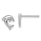Rhodium Over Sterling Silver Polished Dolphin Post Earrings