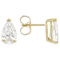 Lab-Grown Diamond Pear Shape Martini Stud Earrings In 14K Gold 3.00ctw