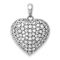 Rhodium Over 14k White Gold Diamond Fancy Heart Pendant