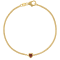 14K Yellow Gold Over Sterling Silver Garnet Curb Chain Bracelet .2ctw