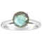8mm Round Labradorite Rhodium Over Sterling Silver Ring