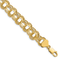 14k Yellow Gold 8mm Triple Link Charm Bracelet