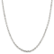 Sterling Silver 3.25mm Beveled Oval Cable Chain Necklace