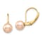 14K Yellow Gold Children's 6-7mm Pink Round Freshwater Cultured Pearl
Dangle Earrings
