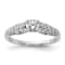 Rhodium Over 10K White Gold Lab Grown Diamond VS/SI GH, Complete
Engagement Ring 0.5ctw