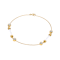 14K Yellow Gold Over Sterling Silver Acrylic and Crystal Ultra Dainty
Bar Bracelet