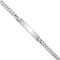 Rhodium Over 14k White Gold Flat Curb Link ID Bracelet
