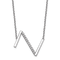 Rhodium Over 14k White Gold Sideways Diamond Initial Z Pendant Cable
Link 18 Inch Necklace