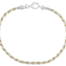 Two-Tone Diamond Cut Rope Bracelet In 18K Gold Over Sterling Silver