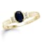 Black Sapphire 14K Gold Over Sterling Silver Ring 0.56ctw