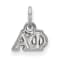 Rhodium Over Sterling Silver LogoArt Alpha Phi Extra Small Pendant