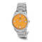 Charles Hubert Stainless Steel Orange Dial Watch