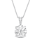 White Cubic Zirconia 14k White Gold Pendant With Chain 2.00ctw