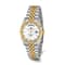 Mens Charles Hubert Two-tone Stainless Steel Silver-White Dial Watch
