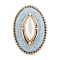 Barse Jewelry Denim Dreams White Mother of Pearl Golden Statement Ring