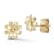 Bellissima Gold 14K Yellow Gold Diamond Cut Flower Studs