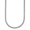 Rhodium Over Sterling Silver Polished 3.2mm Box 24 Inch Chain