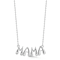 Sterling Statements Rhodium Over Sterling Silver CZ MAMA Necklace