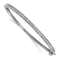 Rhodium Over Sterling Silver Polished Cubic Zirconia Hinged Bangle