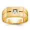 10K Yellow Gold Men's Polished and Satin Diamond Ring 0.25ct