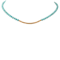 Barse Turquoise Beaded Necklace With Metal Bar In 18K Gold Over Brass