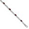 Rhodium Over 10k White Gold Diamond and Garnet Bracelet