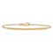 10k Yellow Gold 2mm Diamond-Cut Beaded Link Bracelet