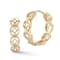 Bellissima Gold 14K Yellow Gold Open Work Huggie Hoop Earrings
