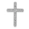 Rhodium Over 14k White Gold Diamond Cross Chain Slide Pendant