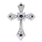 Rhodium Over 10k White Gold 0.09 ctw Amethyst and Diamond Fleur-de-Lis
Cross Slide Pendant