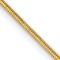 14k Yellow Gold 0.8mm Solid Diamond-Cut Octagonal Snake 16 Inch Chain