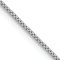 Rhodium Over 14k White Gold 0.7mm Solid Box 28 Inch Chain