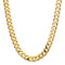 14k Yellow Gold 12mm Solid Flat Beveled Curb 22 Inch Chain