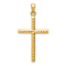 14k Yellow Gold Diamond-Cut Cross Pendant