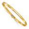 14K Yellow Gold Polished and Satin 4mm 7.5-inch Reversible Omega Bracelet