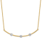 14K Two-tone Diamond-cut Bar Necklace