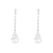 5.5-6 mm White Cultured Freshwater Pearl Rhodium Over Sterling Silver Earrings