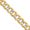 14k Yellow Gold and Rhodium Over 14k Yellow Gold 7.75mm Pave Curb 24
Inch Chain
