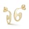 Rachel Zoe Mariner Link Stud Earrings in 14K Gold Over Sterling Silver