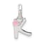 Sterling Silver Letter K with Enamel Pendant