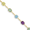 14K Yellow Gold Multi-Gemstone and Shapes 8.25-inch Bracelet