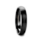 RAIDER Domed Brush Finished Black Tungsten Wedding Band 2mm