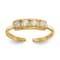 14K Yellow Gold CZ Toe Ring 0.015ctw minimum