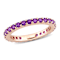 Amethyst 10K Rose Gold Eternity Ring 0.87ctw