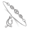 Rhodium Over Sterling Silver Fancy Adjustable Bracelet