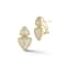Rachel Zoe Pave Puffed Triangle Stud Earrings in 14K Gold Over Sterling Silver