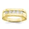 10K Yellow Gold Lab Grown Diamond SI1/SI2, G H I, 5-Stone Men's Channel Band