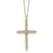 14K Yellow Gold Polished Lab Grown Diamond VS/SI GH, Cross Pendant with
Chain Necklace
